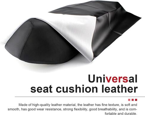Motorcycle Seat Cover, DIY Seat Protector, Suitable for Motorcycle, Scooter or Electric Vehicle (Black, 39.37" x 27.56") in Saudi Arabia