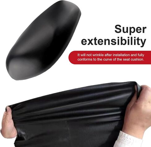 Motorcycle Seat Cover, DIY Seat Protector, Suitable for Motorcycle, Scooter or Electric Vehicle (Black, 39.37" x 27.56") in Saudi Arabia