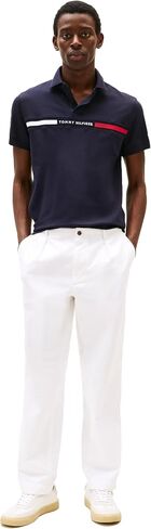 Tommy Hilfiger Men's Short Sleeve Casual Polo Shirts in Regular Fit with Chest Logo Designs in Saudi Arabia