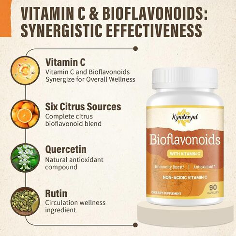 ملحق Bioflavonoid 1100mg مع مكملات فيتامين C 1000mg غير المستحضر ، وملحق نباتي ، خالي من الغلوتين-90 كبسولات الخضار in Saudi Arabia