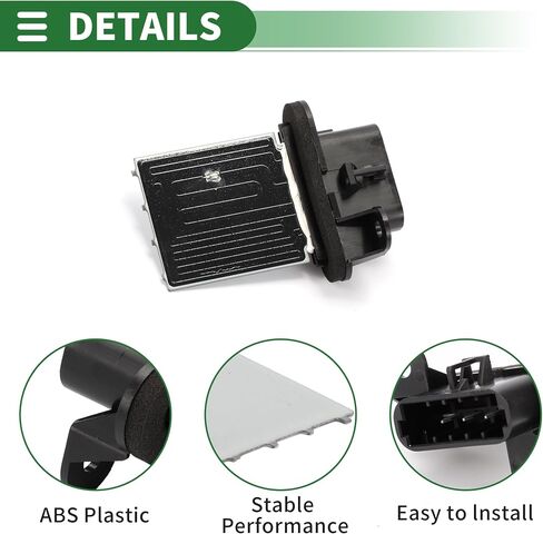 Motoforti HVAC Blower Motor Resistor, Heater Blower Resistor, for Chevrolet Equinox 2005, Metal Plastic, No.22664712, Black in Saudi Arabia