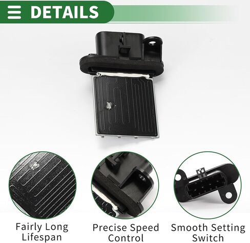 Motoforti HVAC Blower Motor Resistor, Heater Blower Resistor, for Chevrolet Equinox 2005, Metal Plastic, No.22664712, Black in Saudi Arabia