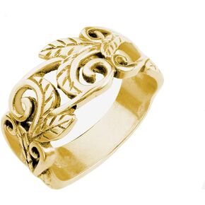 CloseoutWarehouse 925 Sterling Silver Acacia Leaves Filigree Ring (Comes in Colors) in Kuwait