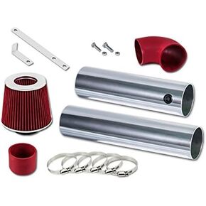 3" JDM Red Cold Air Intake Kit + Filter Compatible with 04-08 Acura TL 3.2L / 07-08 TL Type-S 3.5L / 05-08 RL 3.5L V6 in Saudi Arabia
