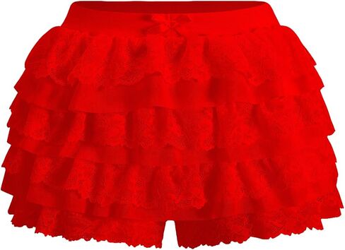 Women's Y2k Ruffle Shorts Lace Layer Bloomers Sexy Booty Mini Skirt Pumpkin Sweet Pettipants in Saudi Arabia