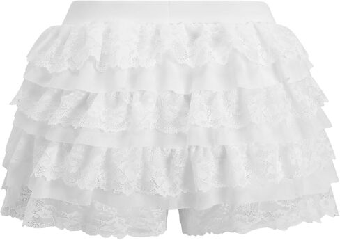 Women's Y2k Ruffle Shorts Lace Layer Bloomers Sexy Booty Mini Skirt Pumpkin Sweet Pettipants in Saudi Arabia