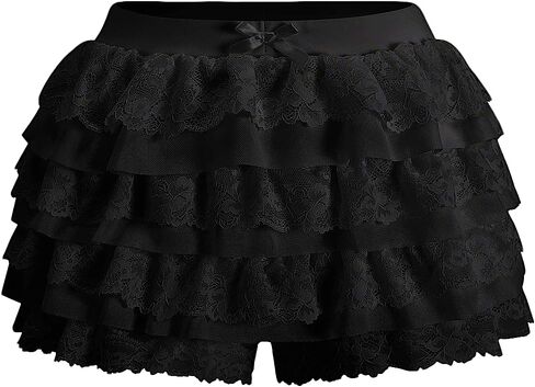 Women's Y2k Ruffle Shorts Lace Layer Bloomers Sexy Booty Mini Skirt Pumpkin Sweet Pettipants in Saudi Arabia