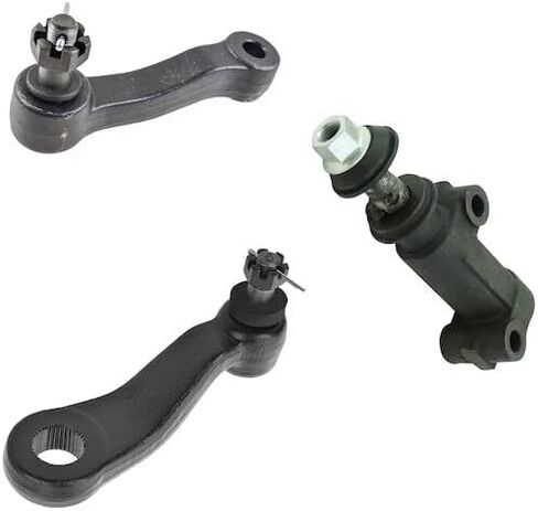 Idler Arm and Pitman Arm Kit - 3 Piece - Compatible with 2001-2010 Chevy Silverado 2500 HD (with 3-Groove Pitman Arm) in Saudi Arabia