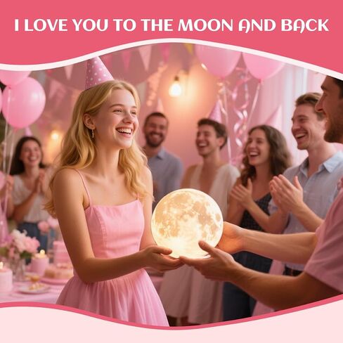 CPLA MOON LAMP ترقية 128 ألوانًا ، هدايا للنساء رجال ، أصدقاء لها أختها ، عيد الميلاد ، عيد ميلاد ، الذكرى السنوية ، هدايا الاحترار المنزلية الجديدة ، القطر 7.1 بوصة in Saudi Arabia