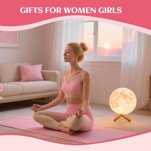 CPLA MOON LAMP ترقية 128 ألوانًا ، هدايا للنساء رجال ، أصدقاء لها أختها ، عيد الميلاد ، عيد ميلاد ، الذكرى السنوية ، هدايا الاحترار المنزلية الجديدة ، القطر 7.1 بوصة in Saudi Arabia