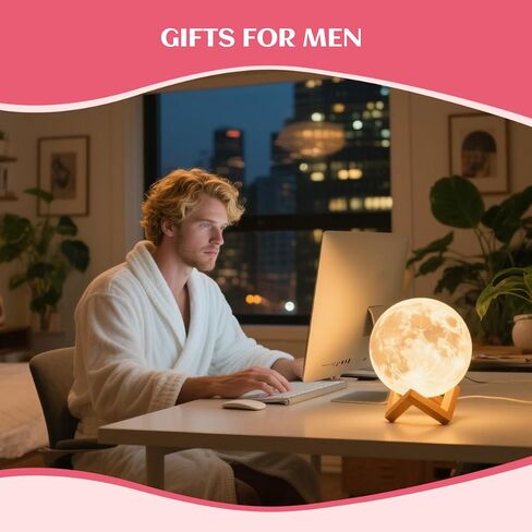 CPLA MOON LAMP ترقية 128 ألوانًا ، هدايا للنساء رجال ، أصدقاء لها أختها ، عيد الميلاد ، عيد ميلاد ، الذكرى السنوية ، هدايا الاحترار المنزلية الجديدة ، القطر 7.1 بوصة in Saudi Arabia