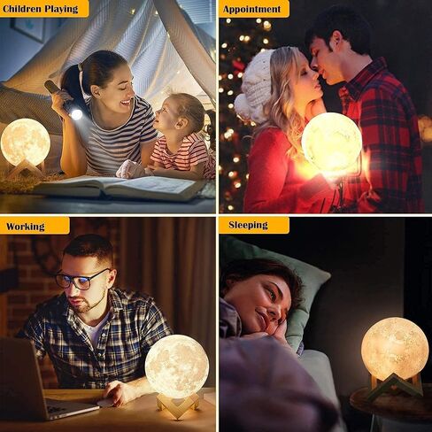 CPLA MOON LAMP ترقية 128 ألوانًا ، هدايا للنساء رجال ، أصدقاء لها أختها ، عيد الميلاد ، عيد ميلاد ، الذكرى السنوية ، هدايا الاحترار المنزلية الجديدة ، القطر 7.1 بوصة in Saudi Arabia