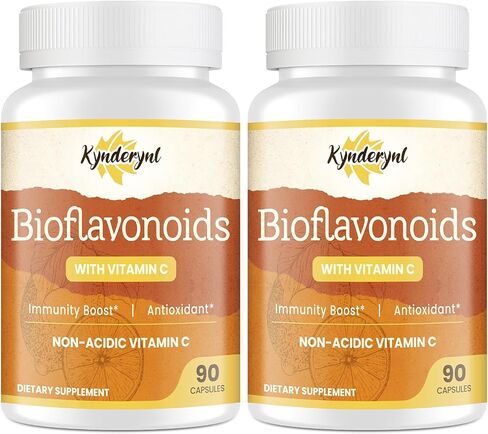 ملحق Bioflavonoid 1100mg مع مكملات فيتامين C 1000mg غير المستحضر ، وملحق نباتي ، خالي من الغلوتين-90 كبسولات الخضار in Kuwait