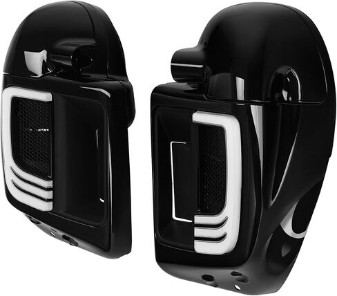 Green-L Lower Vented Fairing with 6.5" Speaker Pods and LED Turn Signals Light Kit Fit for Harley Touring Road King Street Glide Electra Glide Ultra 2014-2024 in Saudi Arabia