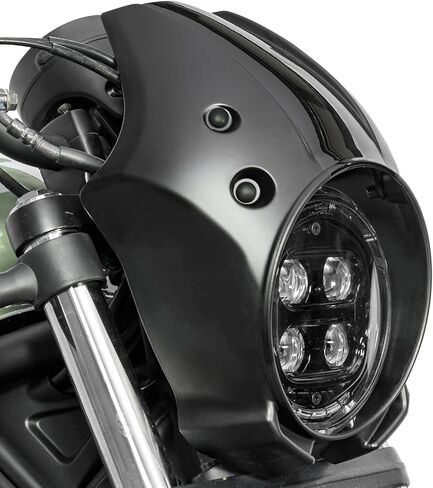 Motorcycle Front Headlight Fairing Cowl with Black Windshield Deflector Windscreen Visor Compatible with Rebel 500 CMX500 2018 2019 2020 2021 2022 2023 2024 2025, Black in Saudi Arabia