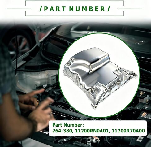 264-380 Pan Oil Pan متوافق مع Acura MDX 2010-2020 RDX 2013-2018 TL 2009-2014 TSX 2010-2014 ZDX 2010-2013 Honda Accord Crosstour 2010-2011 in Kuwait