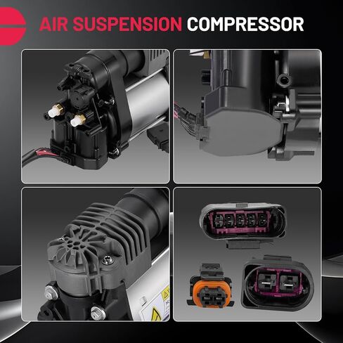 BDFHYK Air Suspension Compressor Kit Heavy Duty 12V Compatible with Porsche Panamera V6 3.0L 4.8L 3.6L 2010-2016 - Replacement 97035815107, 97035815108 OE Fit, Fast Inflation, Quiet Motor in Saudi Arabia
