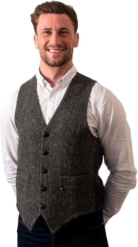 100 ٪ Donegal Tweed Weistcoat Mens Suit Stest in Kuwait