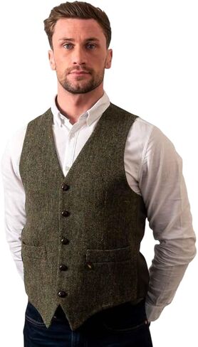 100 ٪ Donegal Tweed Weistcoat Mens Suit Stest in Kuwait
