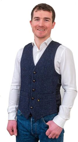 100 ٪ Donegal Tweed Weistcoat Mens Suit Stest in Kuwait