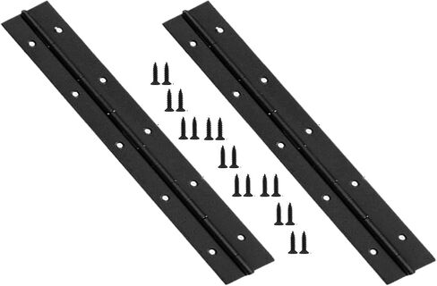 2Pack Heavy Duty Piano Hinge,12-Inch Black Continuous & Piano Hinges,0.05" Thickness,1.2" Open Width, Ideal for Folding Cabinet Doors, Black Stainless Furniture Hinges includes 24pcs Screws in Saudi Arabia