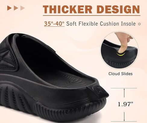 COFACE Mens Recovery Sandals Orthopedic Walking Slides for Men Adjustable Thick Cushioned Orthotic Man Plantar Fasciitis Comfort Casual Outdoor Size 7-15 in Saudi Arabia