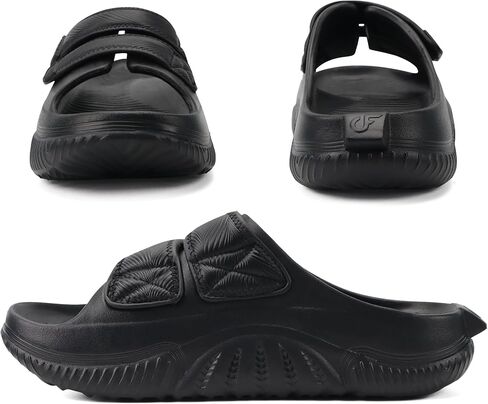 COFACE Mens Recovery Sandals Orthopedic Walking Slides for Men Adjustable Thick Cushioned Orthotic Man Plantar Fasciitis Comfort Casual Outdoor Size 7-15 in Saudi Arabia