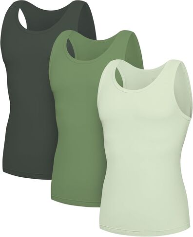 SlumberMee Mens Tank Tops Undershirts Viscose Made from Bamboo Soft Breathable Lightweight Cool Slim Fit A-Shirts Multipack in Saudi Arabia