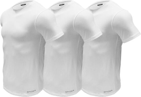 Spyder Crew Neck Lightweight Mens Undershirts/Ultra Soft Pro Cotton Stretch T-Shirt in Saudi Arabia