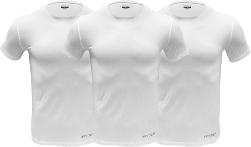 Spyder Crew Neck Lightweight Mens Undershirts/Ultra Soft Pro Cotton Stretch T-Shirt in Saudi Arabia