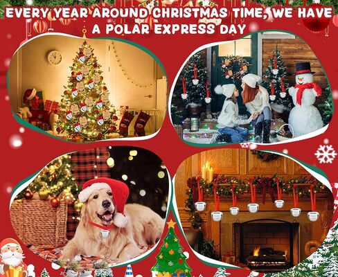 18PCS Christmas Believe Bell Ornaments, Polar Express Bell, Silver Sleigh Bell Christmas Party School Classroom Indoor Outdoor Decor Supplies(18) in Saudi Arabia