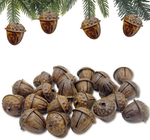 20pcs, Christmas Rusty Tin Bells Rustic Original Farmhouse Rustic Metal Bells Sleigh for Christmas Tree Decoration Holiday Daily Hanging Crafts and Decoration in Saudi Arabia