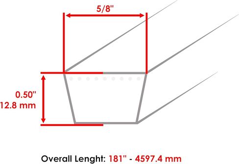 Caltric 61in Deck Belt Compatible with Bad Boy Rogue 2019-2024/041-0178-00 041017800/2019-2023 / Rebel & Rebel X 2024 041-0178-00 in Saudi Arabia
