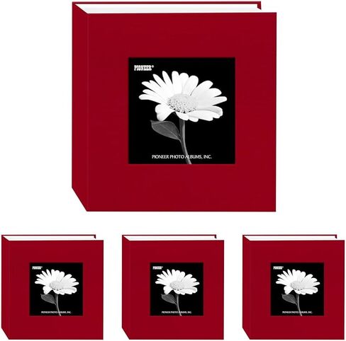 Pioneer 100 Pocket Fabric Frame Cover Photo Album, Apple Red in Saudi Arabia