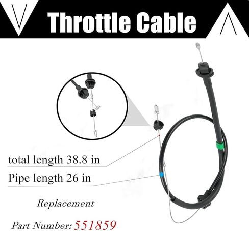 551859 Throttle Cable 38.8 "، متوافق مع محرك LS1 LSX LS بواسطة ارتباط مسرع الكابلات استبدال 551859 in Saudi Arabia