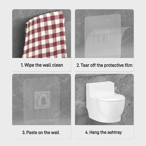 Toilet Shaped Ashtray - BSELUTNGY Creative Wall Mounted or Desktop Smoking Ash Holder for Home Office or Bathroom and outdoor silvery ashtray with lid in Saudi Arabia