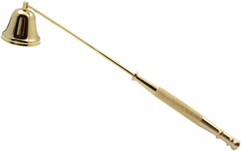 شمعة معدنية ذهبية Snuffer Wick Snuffer مع ملحقات شموع شموع شموع طويلة ، لإخماد Finlesuish Candle Wicks Flame بأمان ، في غرفة الطعام in Kuwait
