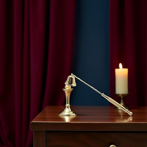 شمعة معدنية ذهبية Snuffer Wick Snuffer مع ملحقات شموع شموع شموع طويلة ، لإخماد Finlesuish Candle Wicks Flame بأمان ، في غرفة الطعام in Kuwait