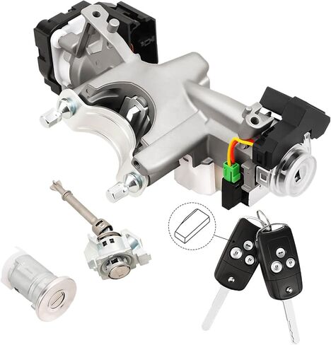 Ramata 72185-TR0-A01 Switch Switch Cylinder مع مفتاح (مع رقاقة فارغة) متوافق مع 2012 2013 2014 Honda Civic ، (رقاقة الإشعال: 46 ، التردد: 433Hz) in Kuwait