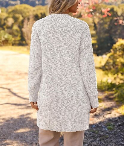 MEROKEETY Women's Long Sleeve Soft Chunky Knit Sweater Open Front Cardigans Outwear Coat in Saudi Arabia