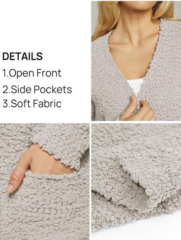 MEROKEETY Women's Long Sleeve Soft Chunky Knit Sweater Open Front Cardigans Outwear Coat in Saudi Arabia