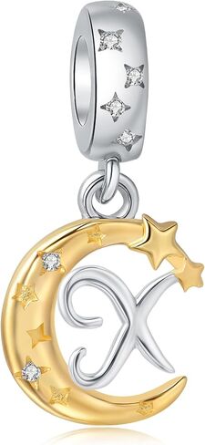 925 Sterling Silver Letter Charms fit Pandora Charms Bracelets fit Women Christmas Birthday Gift in Kuwait