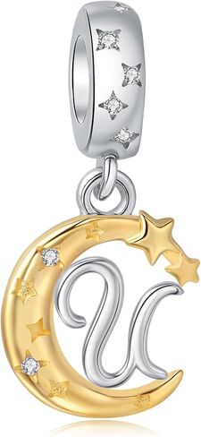 925 Sterling Silver Letter Charms fit Pandora Charms Bracelets fit Women Christmas Birthday Gift in Kuwait