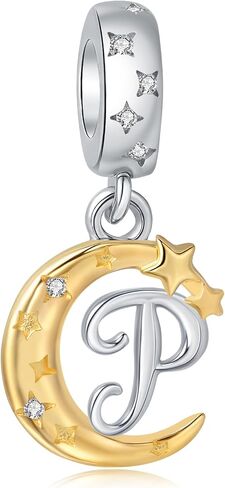 925 Sterling Silver Letter Charms fit Pandora Charms Bracelets fit Women Christmas Birthday Gift in Kuwait