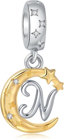 925 Sterling Silver Letter Charms fit Pandora Charms Bracelets fit Women Christmas Birthday Gift in Kuwait