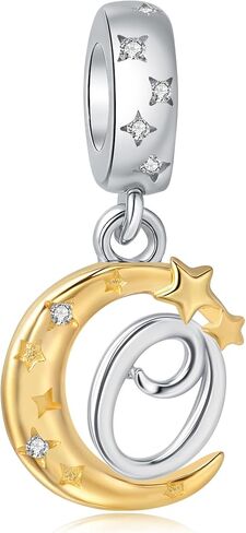 925 Sterling Silver Letter Charms fit Pandora Charms Bracelets fit Women Christmas Birthday Gift in Kuwait