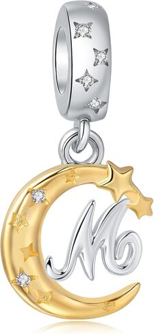 925 Sterling Silver Letter Charms fit Pandora Charms Bracelets fit Women Christmas Birthday Gift in Kuwait