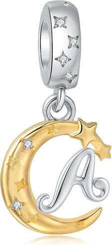 925 Sterling Silver Letter Charms fit Pandora Charms Bracelets fit Women Christmas Birthday Gift in Kuwait