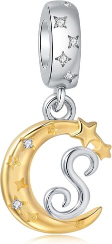 925 Sterling Silver Letter Charms fit Pandora Charms Bracelets fit Women Christmas Birthday Gift in Kuwait