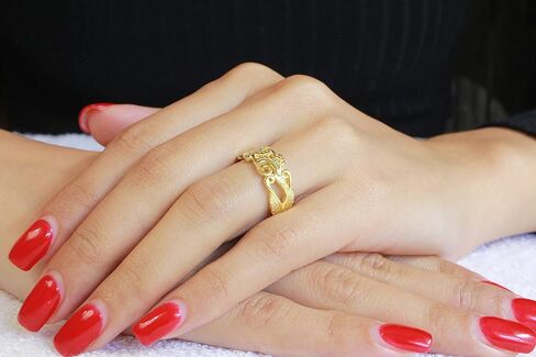 CloseoutWarehouse 925 Sterling Silver Acacia Leaves Filigree Ring (Comes in Colors) in Saudi Arabia